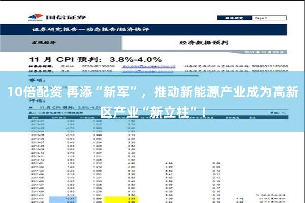 10倍配资 再添“新军”，推动新能源产业成为高新区产业“新立柱”！