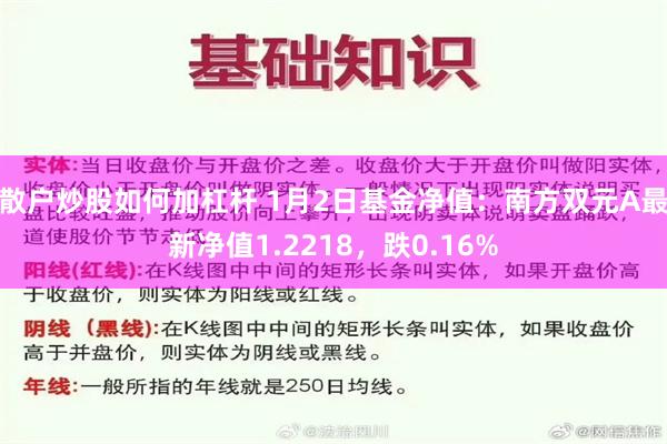 散户炒股如何加杠杆 1月2日基金净值：南方双元A最新净值1.2218，跌0.16%