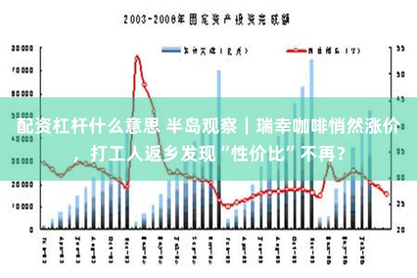 配资杠杆什么意思 半岛观察｜瑞幸咖啡悄然涨价，打工人返乡发现“性价比”不再？