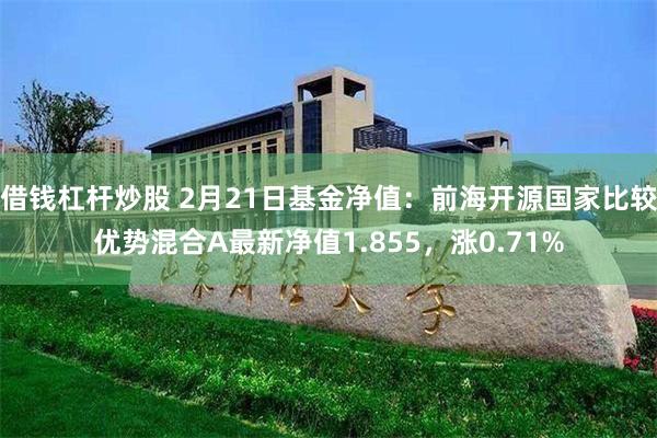 借钱杠杆炒股 2月21日基金净值：前海开源国家比较优势混合A最新净值1.855，涨0.71%